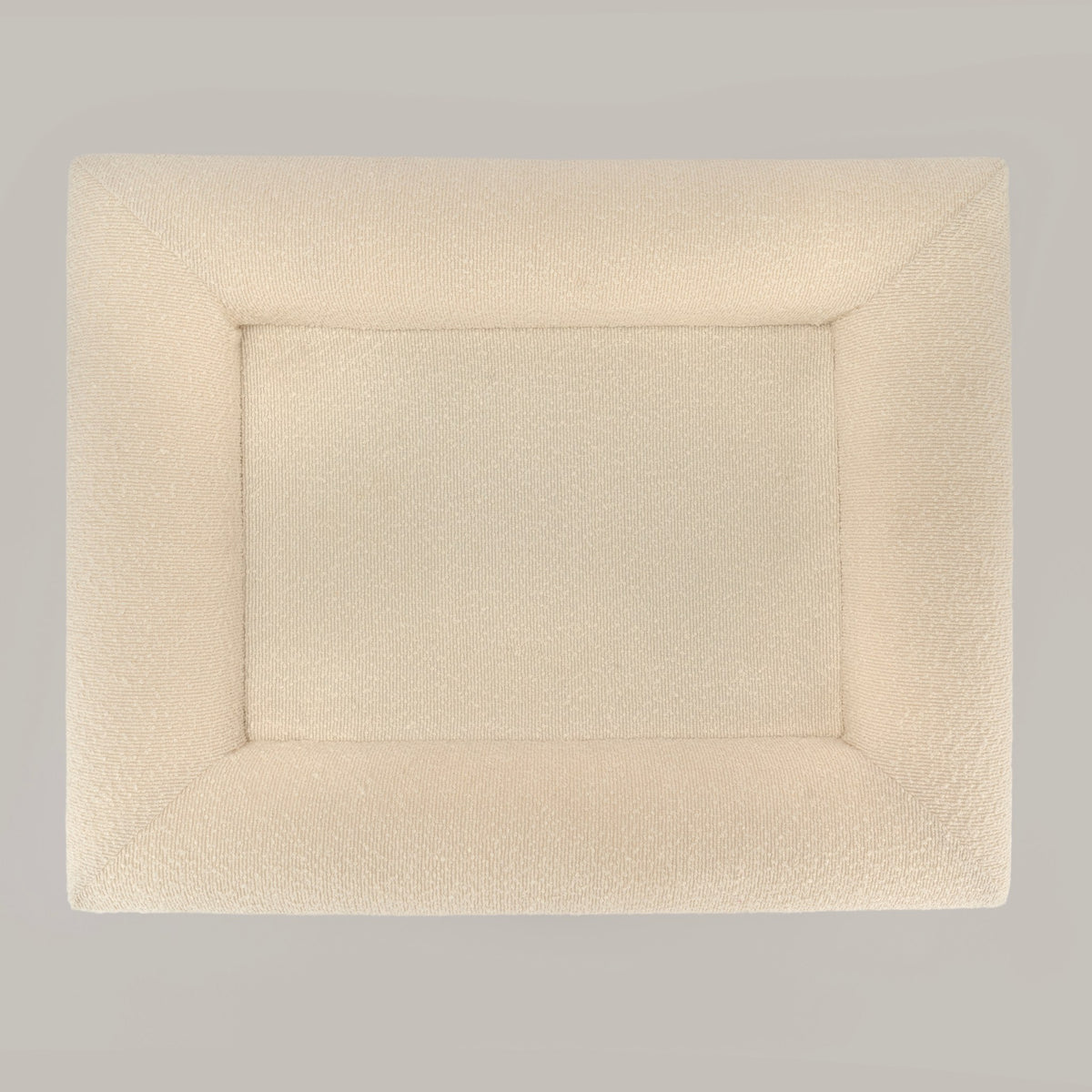 The Lounger from overhead, showing the rectangular shape and raised edge