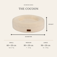 Load image into Gallery viewer, The Cocoon dimensions: Small 60 × 20 cm, Medium 80 × 20 cm, Large 98 × 20 cm (diameter × height)
